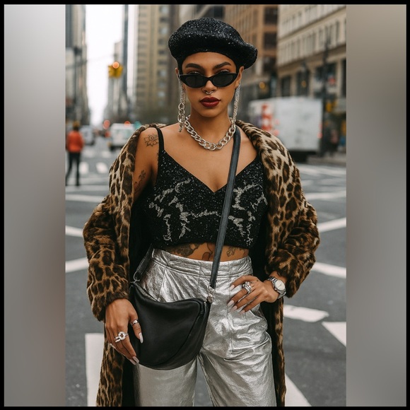 Beaded top with side zip •Sample• Size 6 H&M Studio S/s 2017 - Picture 1 of 10